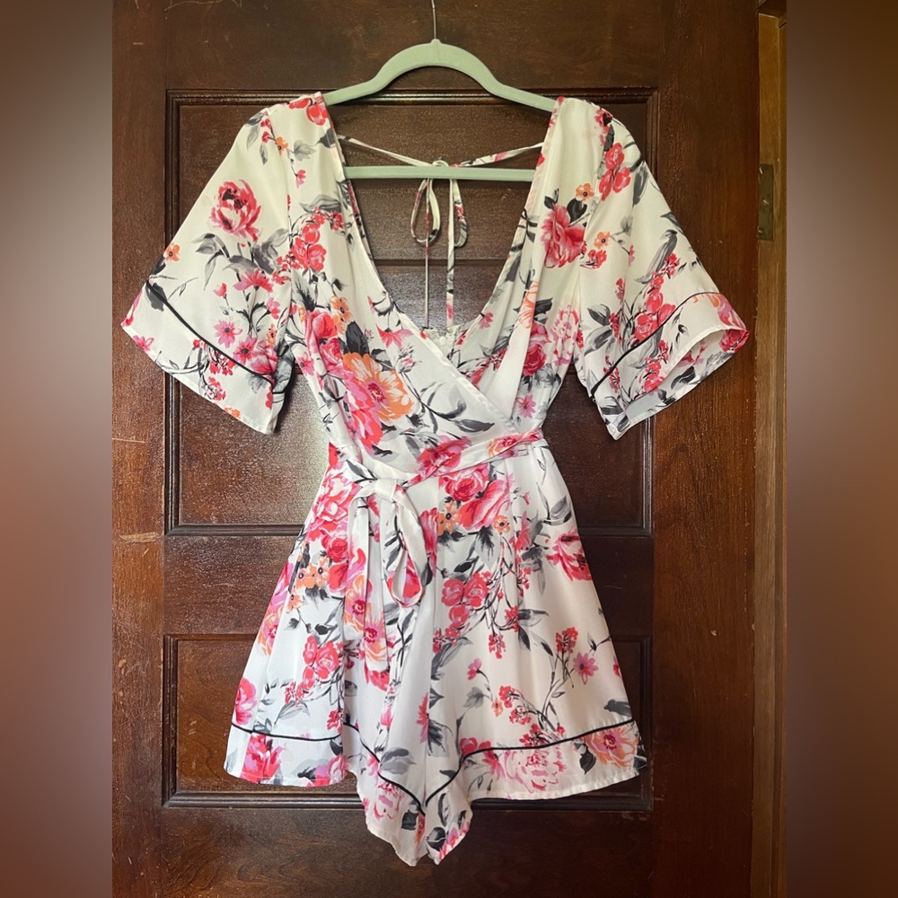 Floral Bridal Romper